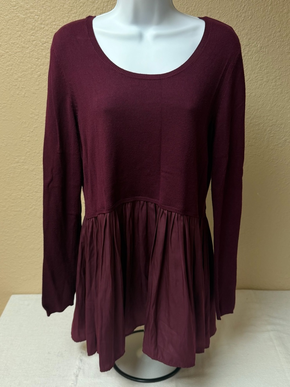4/$20 torrid Long-Sleeve Peplum Top